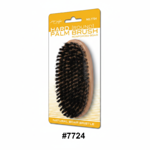 Magic Hard Round Palm Brush Reinforced Natural Boar Bristle #7724