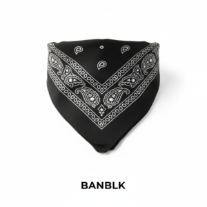 Black Printed Paisley Bandana #BANBLK