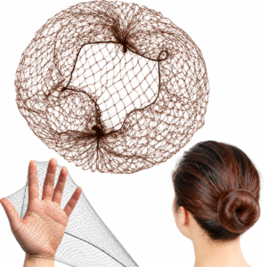 Fine brown hair net for secure and stylish hair styling