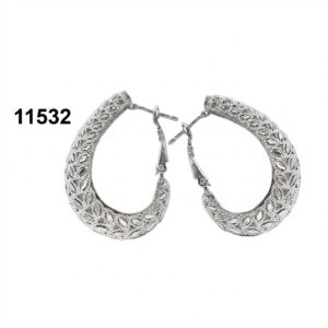 Elegant silver drop shape earrings from Murry Collection