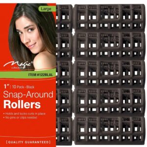 Magic Snap-Around Roller Black Large for effortless curls