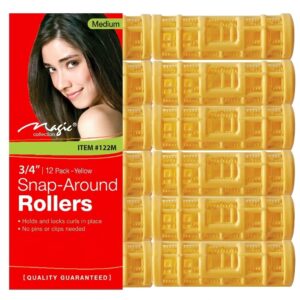Magic Snap Around Rollers in medium yellow, perfect for curling hair effortlessly.