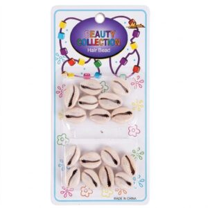 Large Shell Hair Beads in a 24 pc box for stylish hair accessories