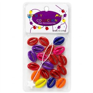 Vibrant Small Hair Shell Beads in Assorted Colours for Hair Styling