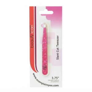 Beauty Icon Slant Cut Tweezers in Pink for Precise Hair Removal