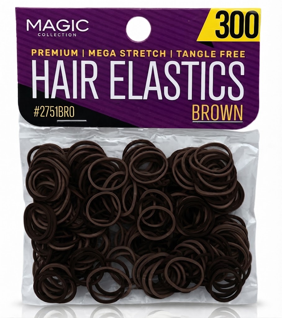 Magic Collection Brown Rubber Bands 275 Mega Stretch 300ct