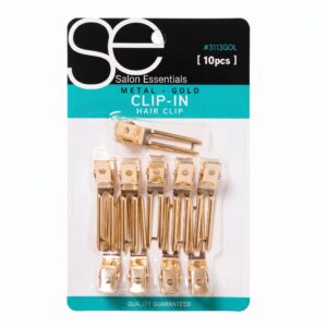 Salon Essentials All Purpose Curl Clips in Gold #3113GOL
