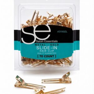Salon Essentials All Purpose Slide In Clips Gold 70 #3119GOL