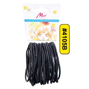 Magic Thin Elastic Hair Pony in Black #4105BLK