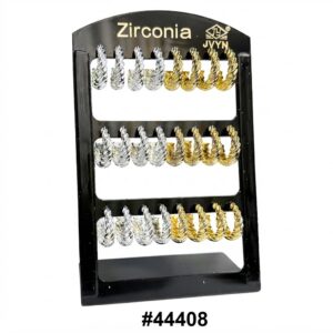 Earring Display Round Display in Silver and Gold for showcasing jewellery
