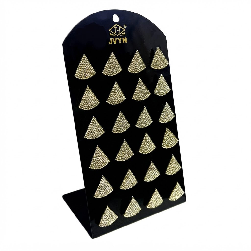 Earring Diamond Curved Stud Display Card #44442