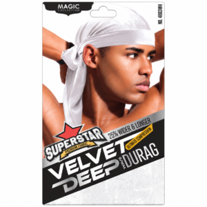 VELVET DURAG WHITE for stylish wave compression