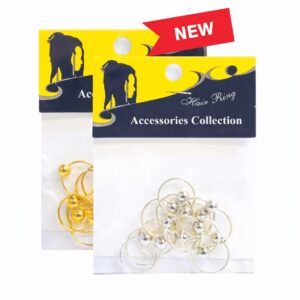 Metal Ring Display in Gold and Silver for hair styling accessories