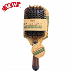Dark Brown Paddle Hair Brush showcasing ergonomic design and durable bristles