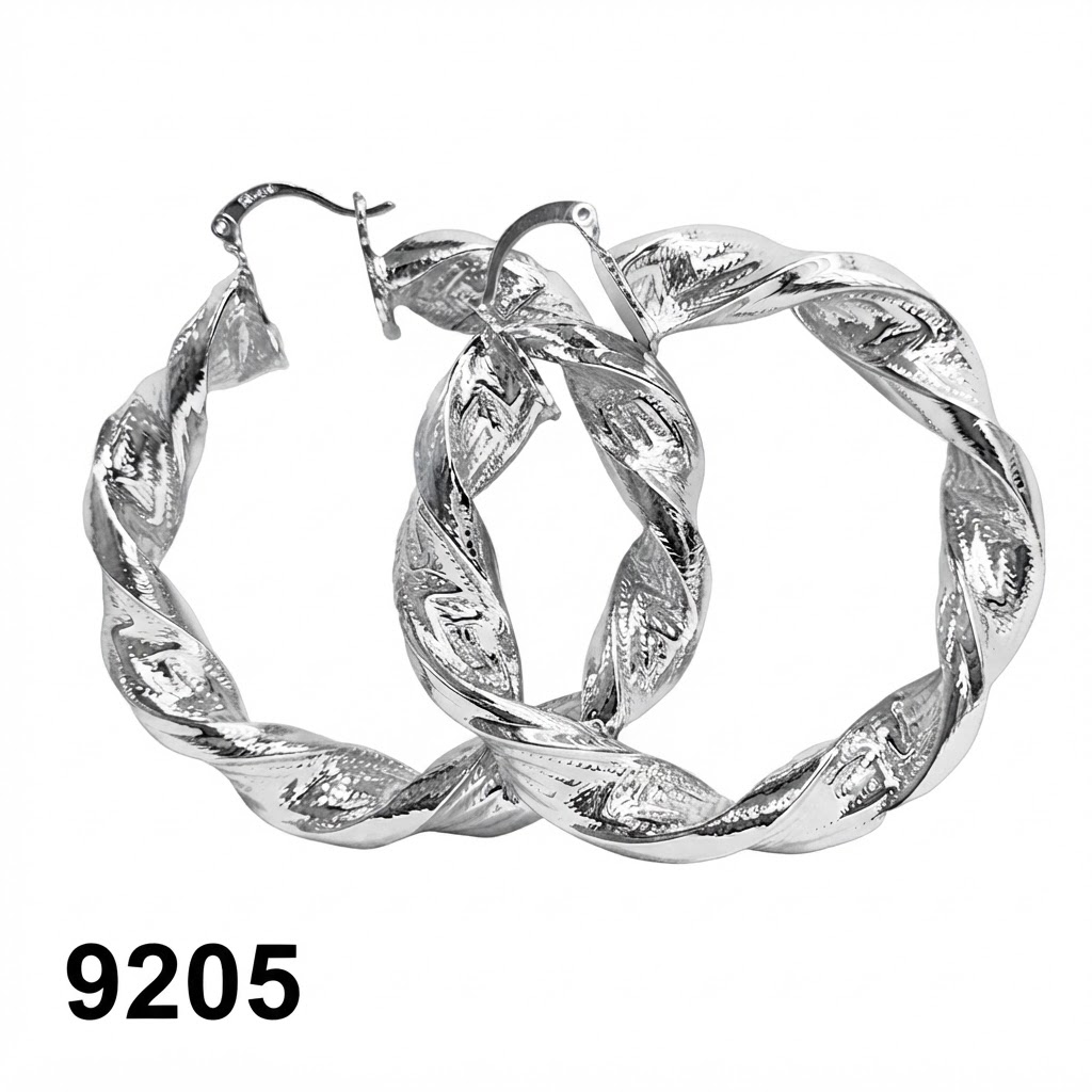 Twisted design silver earrings for women