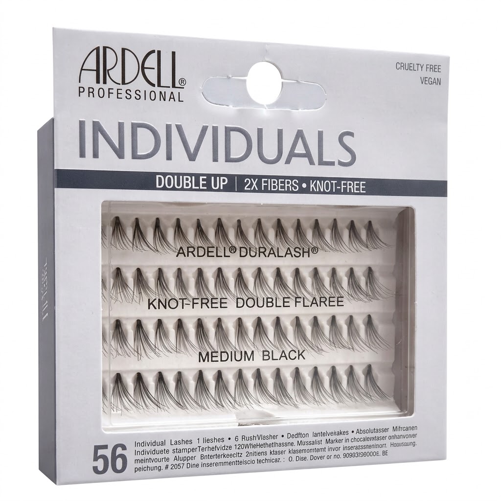Ardell Thick Flair Medium Knot Free Black eyelashes in packaging