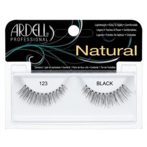 Ardell Eyelashes NO123 in black, perfect for natural beauty looks.