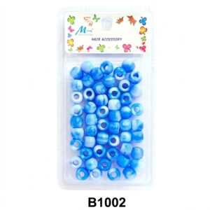 Round beads in blue fade colour for hair accessories