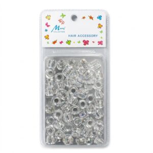 Clear Glitter Hair Beads for stylish hair accessories
