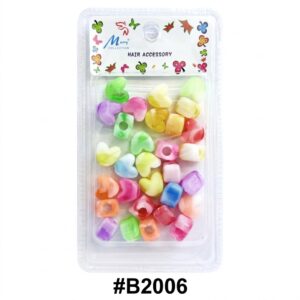 Mix Colour Heart Shape Hair Beads for creative hair styling