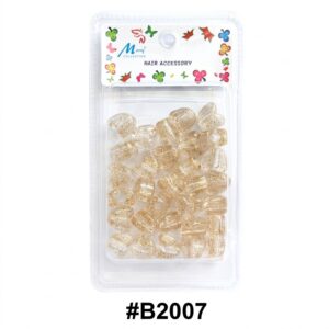 Heart Shape Gold Glitter Hair Beads in a pack