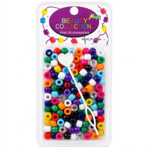 Assorted round hair beads for styling and decoration