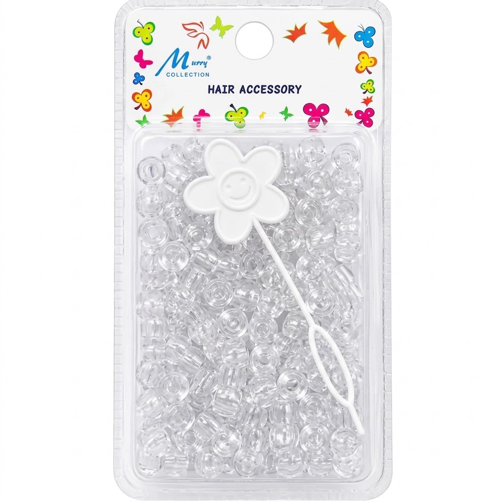 Clear round crystal beads for hair accessories