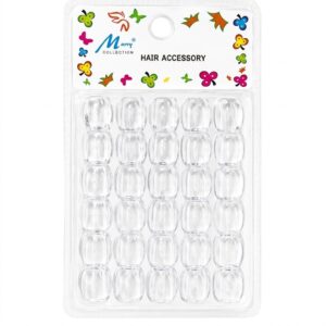 Jumbo Clear Hair Beads for styling and accessories