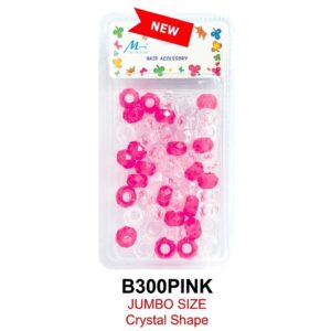 Large Shinny Diamond Beads in Pink and Clear Mix for hair styling