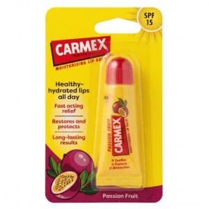 Carmex Lip Balm Tube Passion Fruit 10g with SPF 15 for healthy hydrated lips