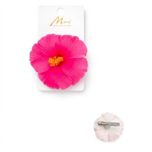 Bright Pink Floral Hair Clip for vibrant hair styling