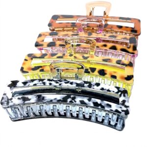 Jawa Clip Large Mix Colour Dot Pattern - colourful hair accessory