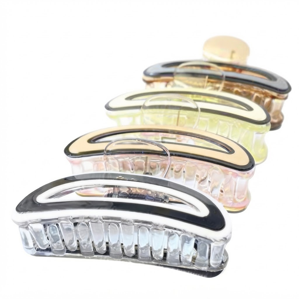Jawa Clip Medium Mix Colour Line Pattern hair accessories