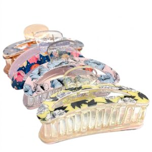 Jawa Clip Medium Flower Pattern - Stylish hair accessory in floral designs