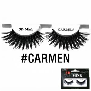 Winko 3D Faux Mink Carmen eyelashes showcasing dramatic volume and style
