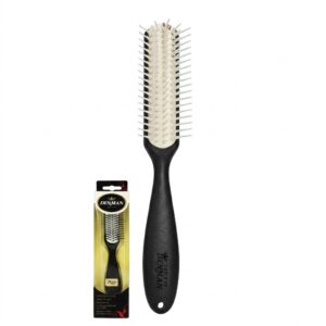 Denman Brush Long Styler 5 Row Black for professional hair styling