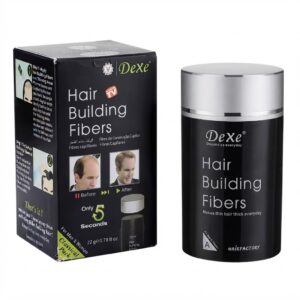Dexe Hair Fiber for thickening hair in dark brown color
