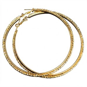 Fancy Round Earrings in Gold by Murry Collection