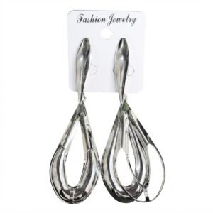 Long Silver Fancy Earrings for Women