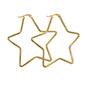Fancy Gold Star Shape Earrings from Murry Collection