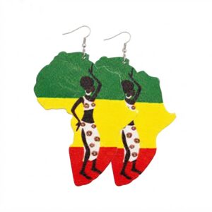Vibrant African style earrings in multicolor with cultural design