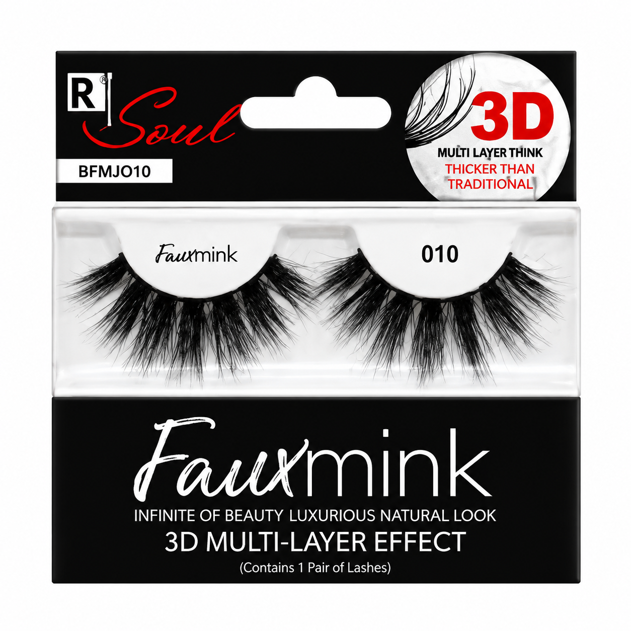 Natural 3D Mink Eyelashes 10blk for a luxurious and natural look