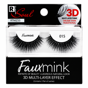 Natural 3D Mink Eyelashes in packaging, showcasing a multi-layer effect for a natural look.