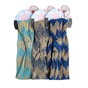 Murry Collection Shimmer Chevron Pleated Headband Ast Colours 1Pcs #HB32A