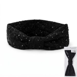 Headband with Black Crystal Detail #HB39BLK
