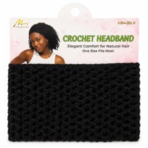 Murry Collection Crochet Headband in Black #HB43BLK