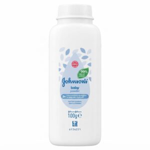 J&J Baby Powder 100ml bottle for soft and dry skin