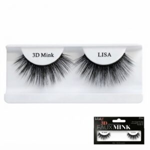 Winko 3D Faux Mink Lisa eyelashes displayed on a tray
