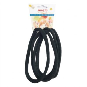 Magic Collection Long Head Bane Black 4pc Hair Bands