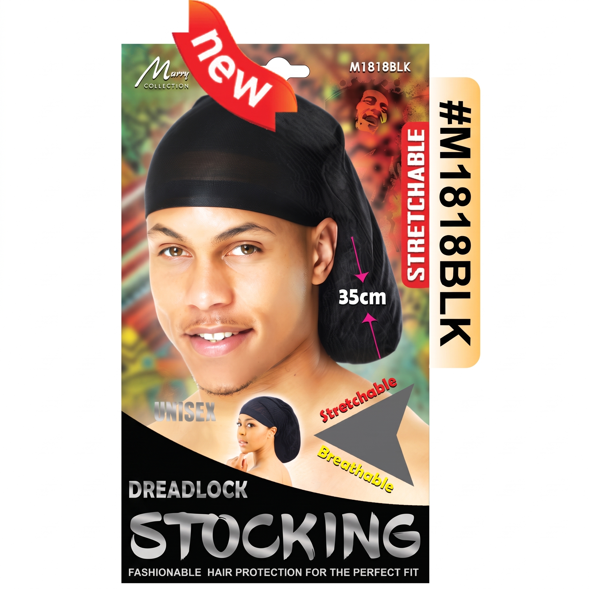 Dread Locks Stocking Tube 14" Long - Unisex hair protection accessory